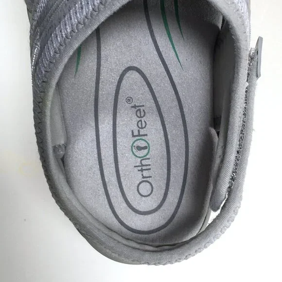 Orthofeet Maui Fisherman Sandals Womens Size 9.5 D Wide Gray 802 - Picture 9 of 9